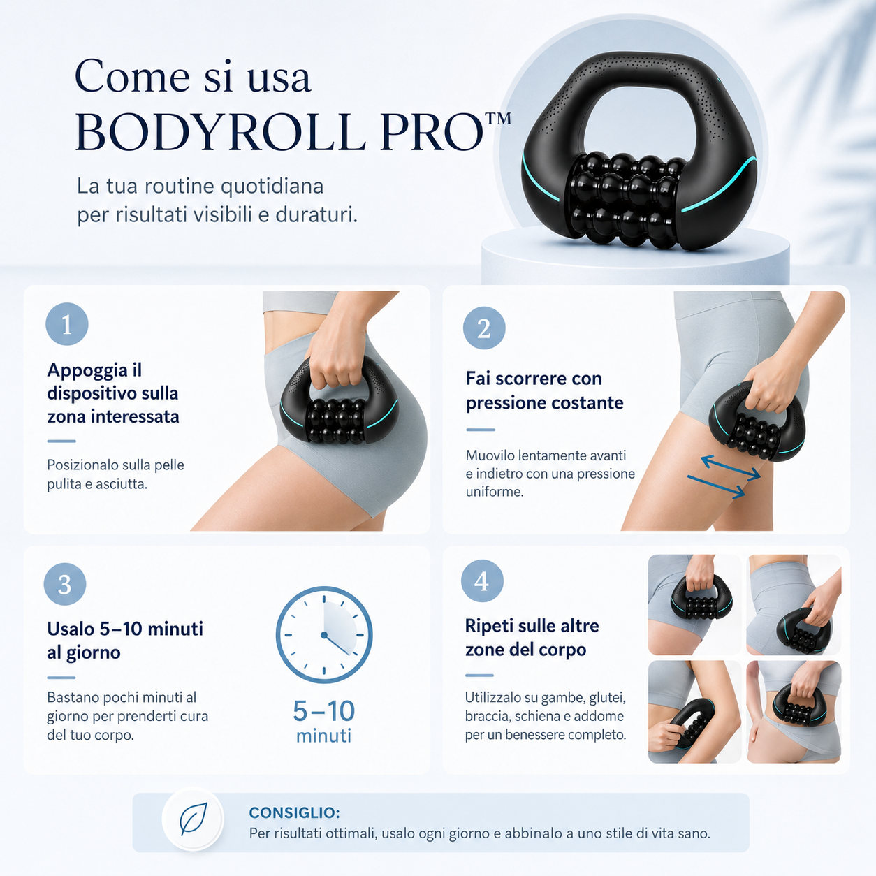 BodyRoll Pro™ – Roller Massaggiante Tonificante